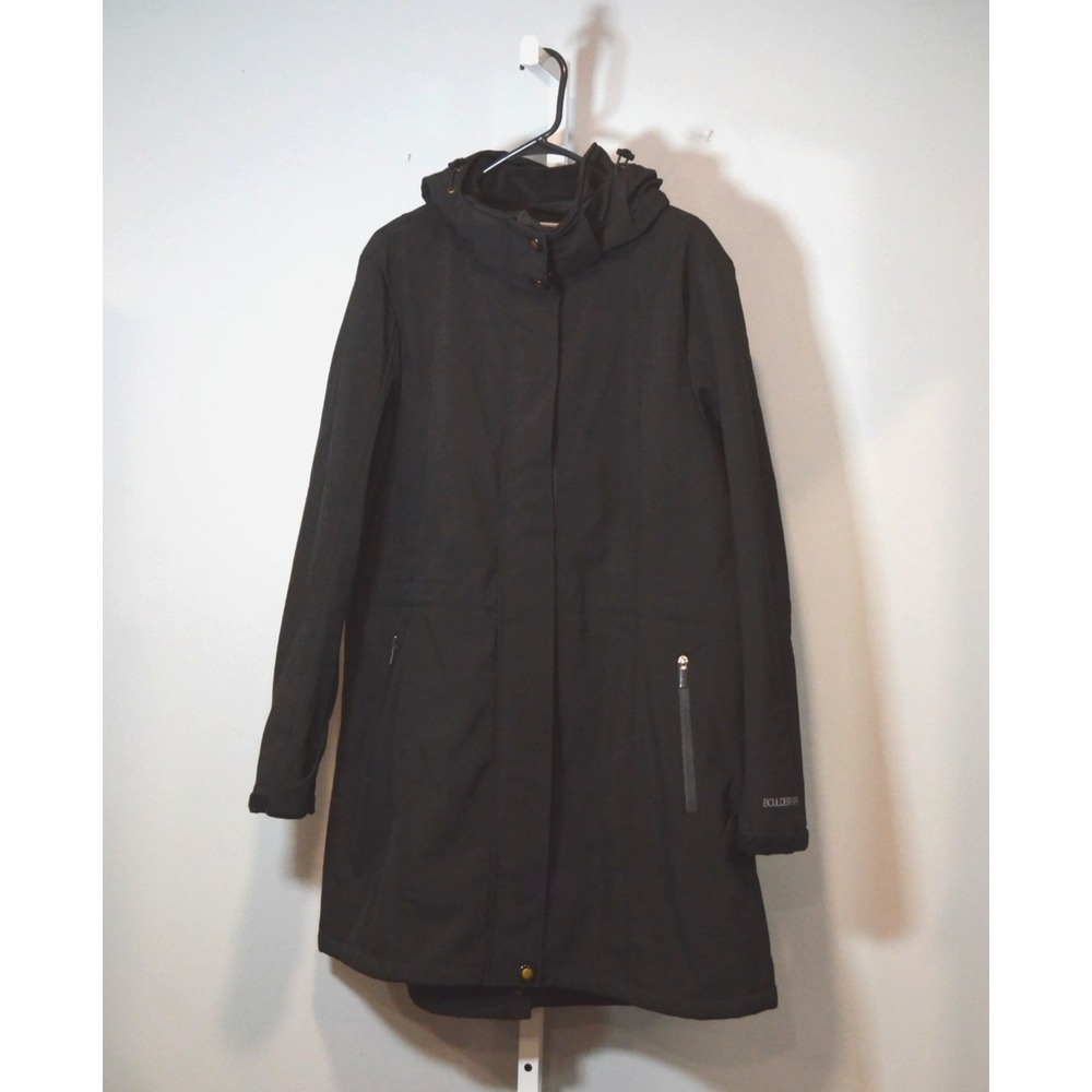 Boulder Gear Women's Size 2XL Black Parka-Style Coat Detachable Hood Double Zip